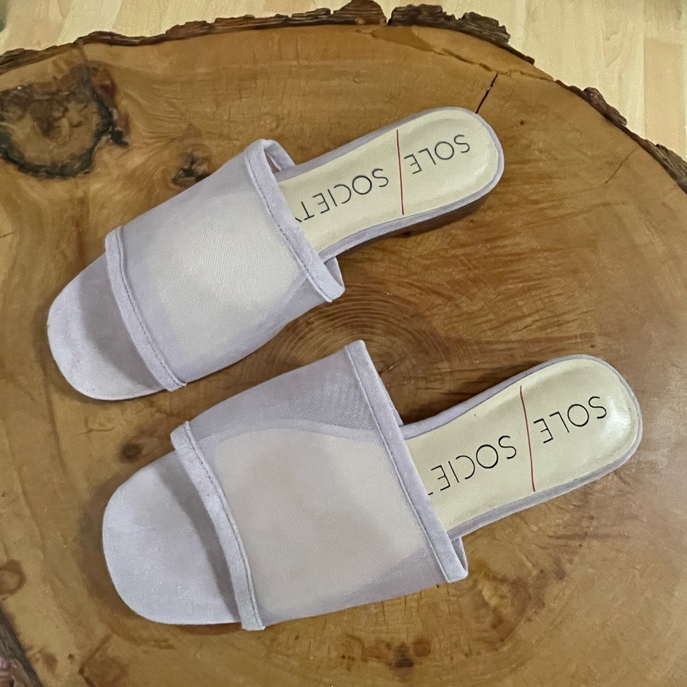 Purple Sole Society Sandal